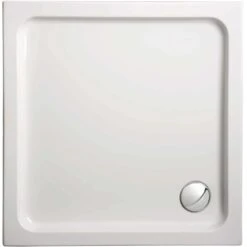 Ceravid Duschwannen-Set Bathline Classic Quadrat Weiß 90 Cm X 90 Cm