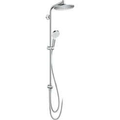 Hansgrohe Duschsystem Crometta S Showerpipe 240 EcoSmart Chrom/Weiß M. Umsteller