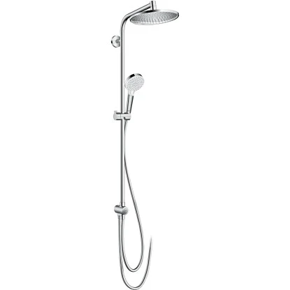 Hansgrohe Duschsystem Crometta S Showerpipe 240 EcoSmart Chrom/Weiß M. Umsteller