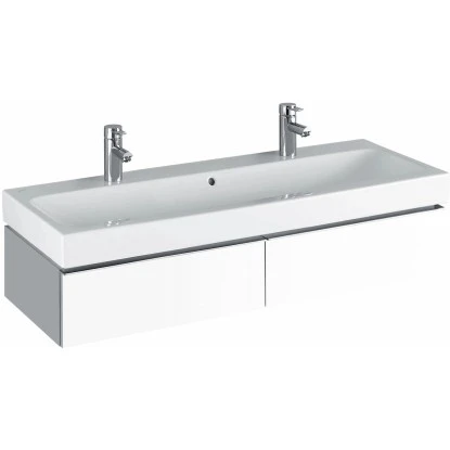 Geberit Waschbecken ICon 120 Cm Weiß Zwei Hahnlöcher KeraTect – Bild 3
