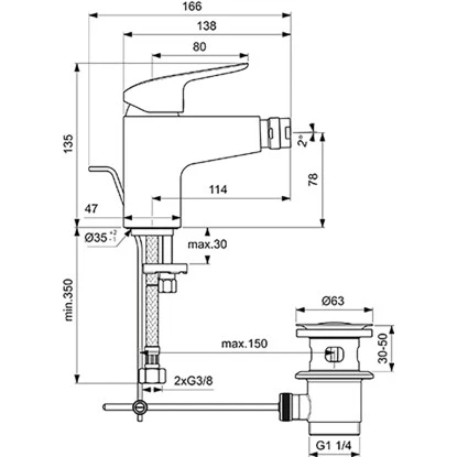 Ideal Standard Bidetarmatur Ceraflex Chrom â Bild 11