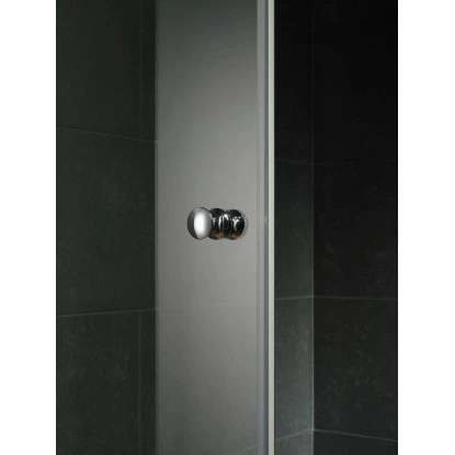 Schulte Fünfeckdusche Davita 4-teilig Echtglas Chrom – Bild 2