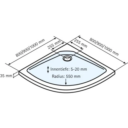Schulte Duschwanne Rund Extraflach Alpinweiß 80 X 80 Cm – Bild 3