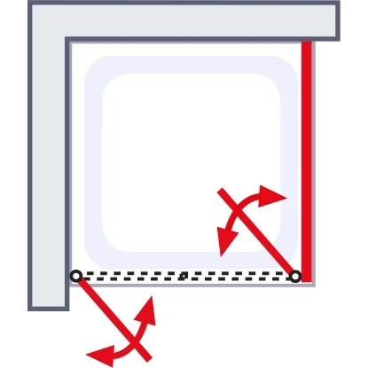 Schulte Set Pendeltür Und Seitenwand Sunny 80 Cm X 80 Cm X 180 Cm – Bild 3