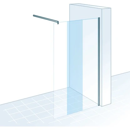 Schulte ExpressPlus Walk In MasterClass Chromoptik Hell 90x200cm – Bild 2