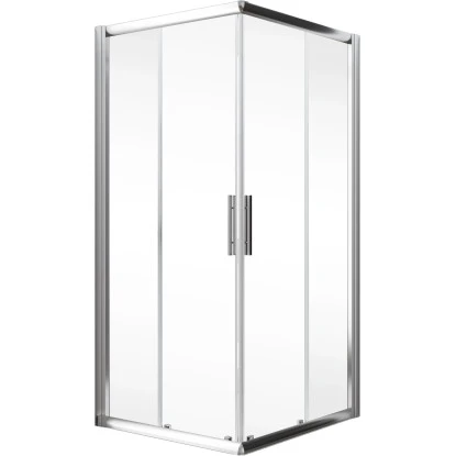 Schulte Eckeinstieg Kristall/Trend 80 Cm X 80 Cm X 185 Cm Echtglas Klar Hell â Bild 2