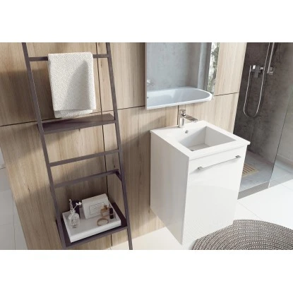 Maximus Waschbecken 40 Cm Cheese/Qubo Keramik Weiß – Bild 2