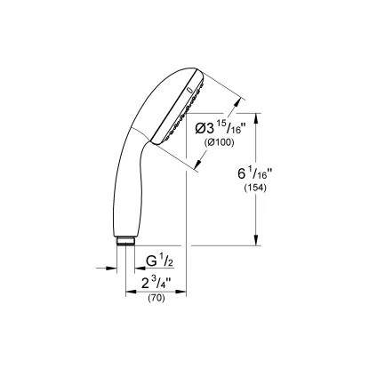 Grohe Handbrause Tempesta 100 2 Strahlarten â Bild 2