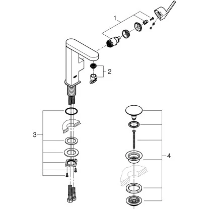Grohe Plus Einhand-Waschtischbatterie M-Size Chrom – Bild 3