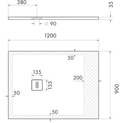 Ottofond Duschwanne Nevis 120 Cm X 90 Cm Weiß – Bild 2