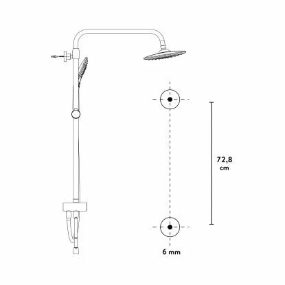 Baliv Überkopfbrause-Set KBS-14.120 Verchromt – Bild 9