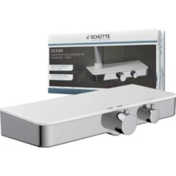 Schütte Thermostat-Duscharmatur Ocean Mit Ablage Chrom-Weiß