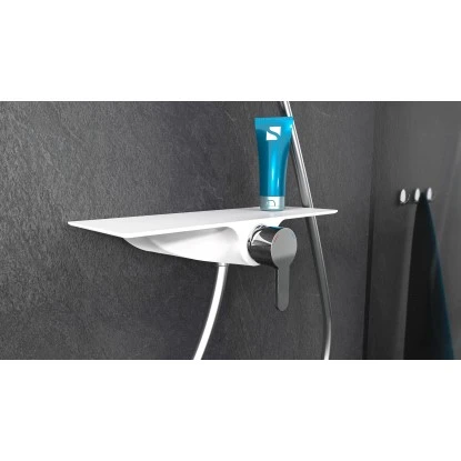 Schütte Duscharmatur Waterway Mit Ablage Weiß – Bild 3