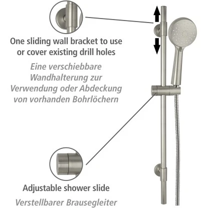 Wenko Brauseset Young 66 Cm Edelstahl â Bild 8