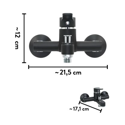 Baliv Wannenarmatur WA-5760 Schwarz Matt â Bild 4