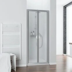 Schulte Falttür Für Nischen Kristall/Trend Alu-Natur BxH 90 X 185 Cm