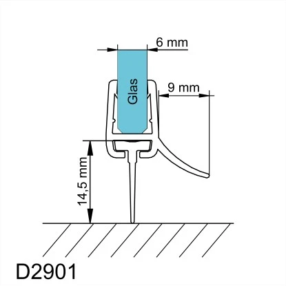Schulte Wasserabweisprofil Für Serie MasterClass Und Garant – Bild 2