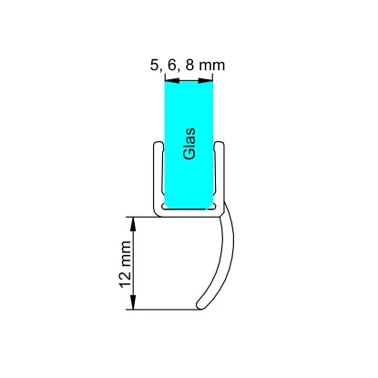 Schulte Universal Dichtleiste Für 5/6/8 Mm Duschkabinen 1,2 X 200 Cm – Bild 2