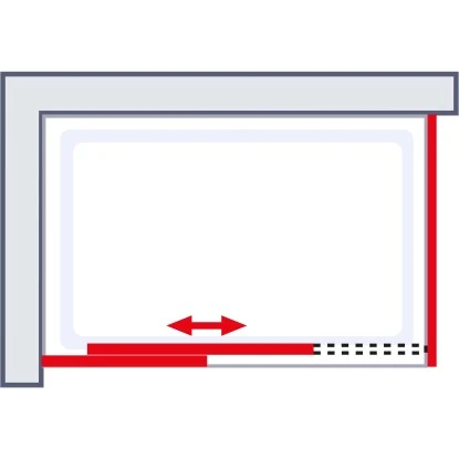 Schulte Schiebetür Festelement Li. U. Seitenwand MasterClass BxTxH 140x80x200 Cm – Bild 3