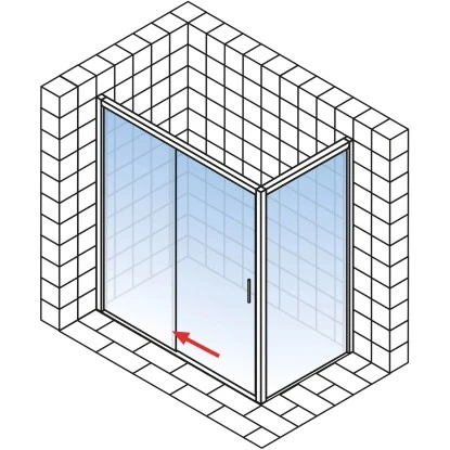 Schulte Schiebetür Festelement Li. U. Seitenwand MasterClass BxTxH 140x80x200 Cm – Bild 4