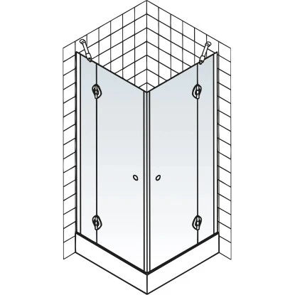 Schulte ExpressPlus Eckeinstieg 4-tlg. MasterClass Chromoptik 79,2-81,2x200cm â Bild 5