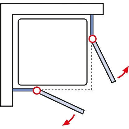 Schulte ExpressPlus Eckeinstieg 4-tlg. MasterClass Chromoptik 79,2-81,2x200cm â Bild 6
