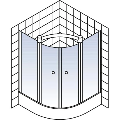 Schulte ExpressPlus Runddusche Garant 4-tlg. Alu-Natur Radius 55cm â Bild 4
