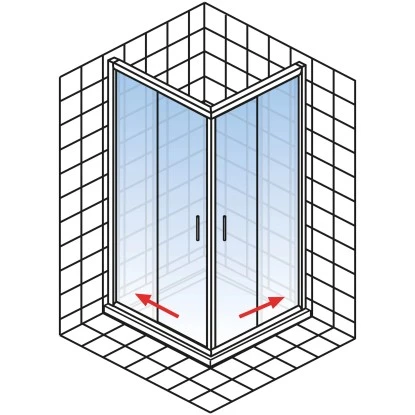 Schulte Eckeinstieg II Ohne Unteres Profil Kristall Trend Alu-Natur 200 X 90 Cm â Bild 4