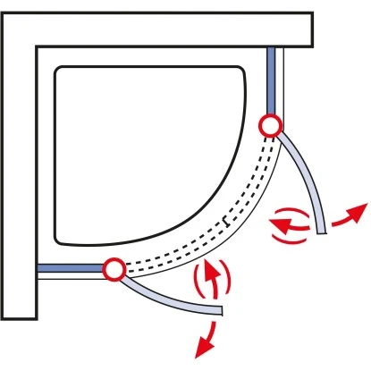 Schulte ExpressPlus Runddusche Garant Mit Duschwanne Alu Natur 200x90x90cm â Bild 6