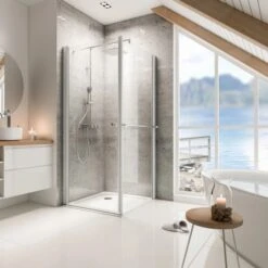 Schulte ExpressPlus Set Duschkabine Mit Drehtür Garant Mit Duschwanne 200x80