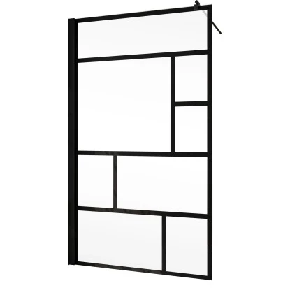 Schulte Alexa Style 2.0 Duschwand Walk In BlackStyle Atelier 1 Dekor 90 X 200cm â Bild 2