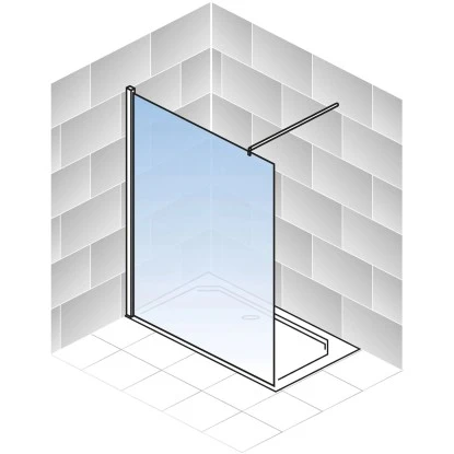 Schulte Alexa Style 2.0 Duschwand Walk In BlackStyle Atelier 1 Dekor 90 X 200cm â Bild 4