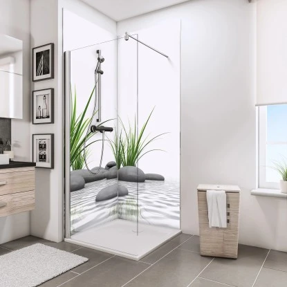 Schulte ExpressPlus DecoDesign Duschrückwand Foto über Eck Zen-Steine 210x90x90c – Bild 2