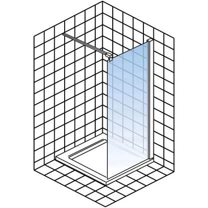 Schulte Walk In Frontteil Toura 200 Cm X 80 Cm Schwarz ESG Klar Hell – Bild 5