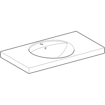 Geberit Waschbecken Preciosa 100 Cm Mit Ablagefläche KeraTect – Bild 2