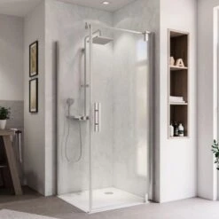 Breuer Seitenwand Links Für Drehtür Europa Design Chrom Klarglas 90 Cm