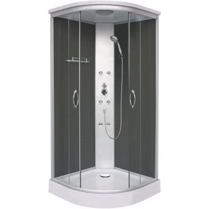 Sanotechnik Komplettduschkabine Punto 209 Cm X 90 Cm X 90 Cm Schwarz