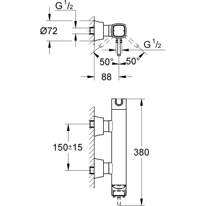 Grohe Einhand-Brausebatterie Grandera DN 15 – Bild 2