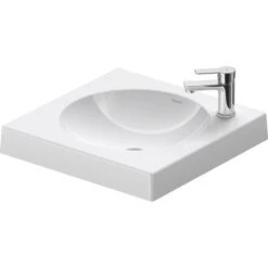 Duravit Aufsatzwaschbecken Architec 50 Cm Weiß Geschliffen Mit Hahnloch Links