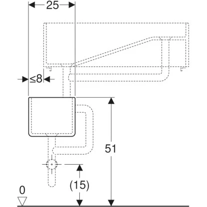 Geberit Gipsfangbecken Publica Unterteil 25 Cm Weiß – Bild 4