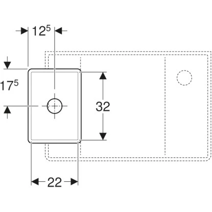 Geberit Gipsfangbecken Publica Unterteil 25 Cm Weiß – Bild 5
