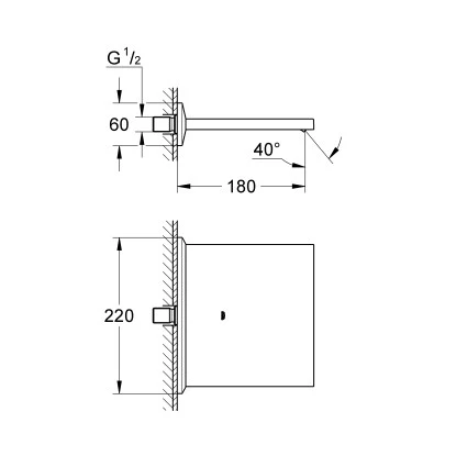 Grohe Schwallauslauf Allure Brilliant Chrom Für Wanne Und Brause – Bild 2