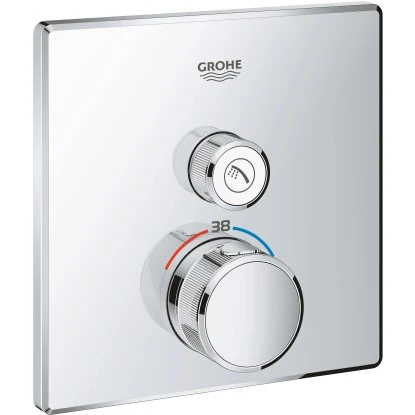 Grohe Thermostat Grohtherm SmartControl Mit 1 Absperrventil Chrom Eckig