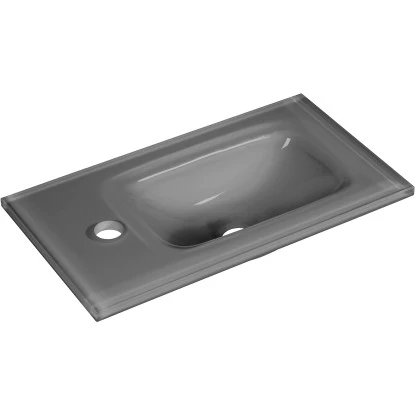 Fackelmann Glas-Waschbecken Für Gäste-WC 45 Cm Grau – Bild 3
