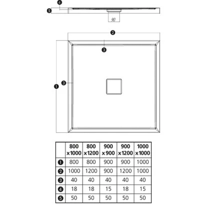 Duschwanne Fashion-R 80 Cm X 100 Cm – Bild 3