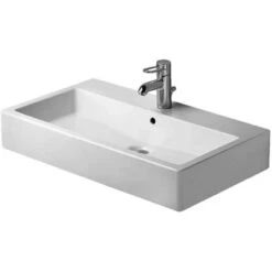 Duravit Waschbecken Vero 80 Cm Weiß Mit Überlauf + 1 Hahnloch