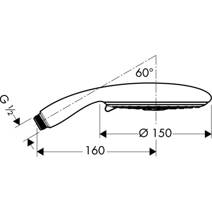 Hansgrohe Handbrause Raindance E 150 Air 3Jet Chrom – Bild 2