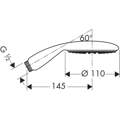 Hansgrohe Handbrause Raindance E 100 Air 1Jet Chrom – Bild 2
