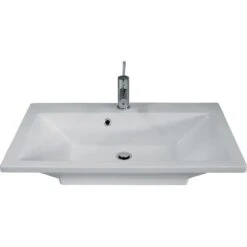 Fackelmann Waschbecken 80 Cm Domino Weiß