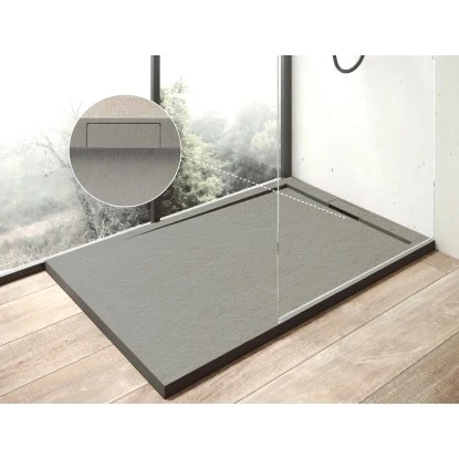 Ottofond Duschwanne Zona 160x80/3,6 Cm Zementgrau – Bild 2